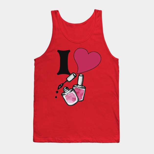 I love nail polish Tank Top by bubbsnugg